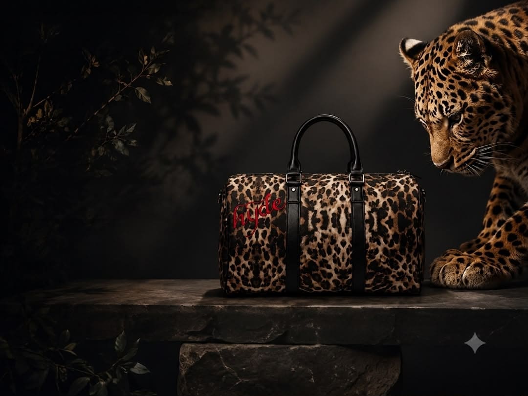 Leopard beside the Prowler duffel